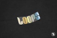 Loops Rainbow Chrome Silver Die-Cut
